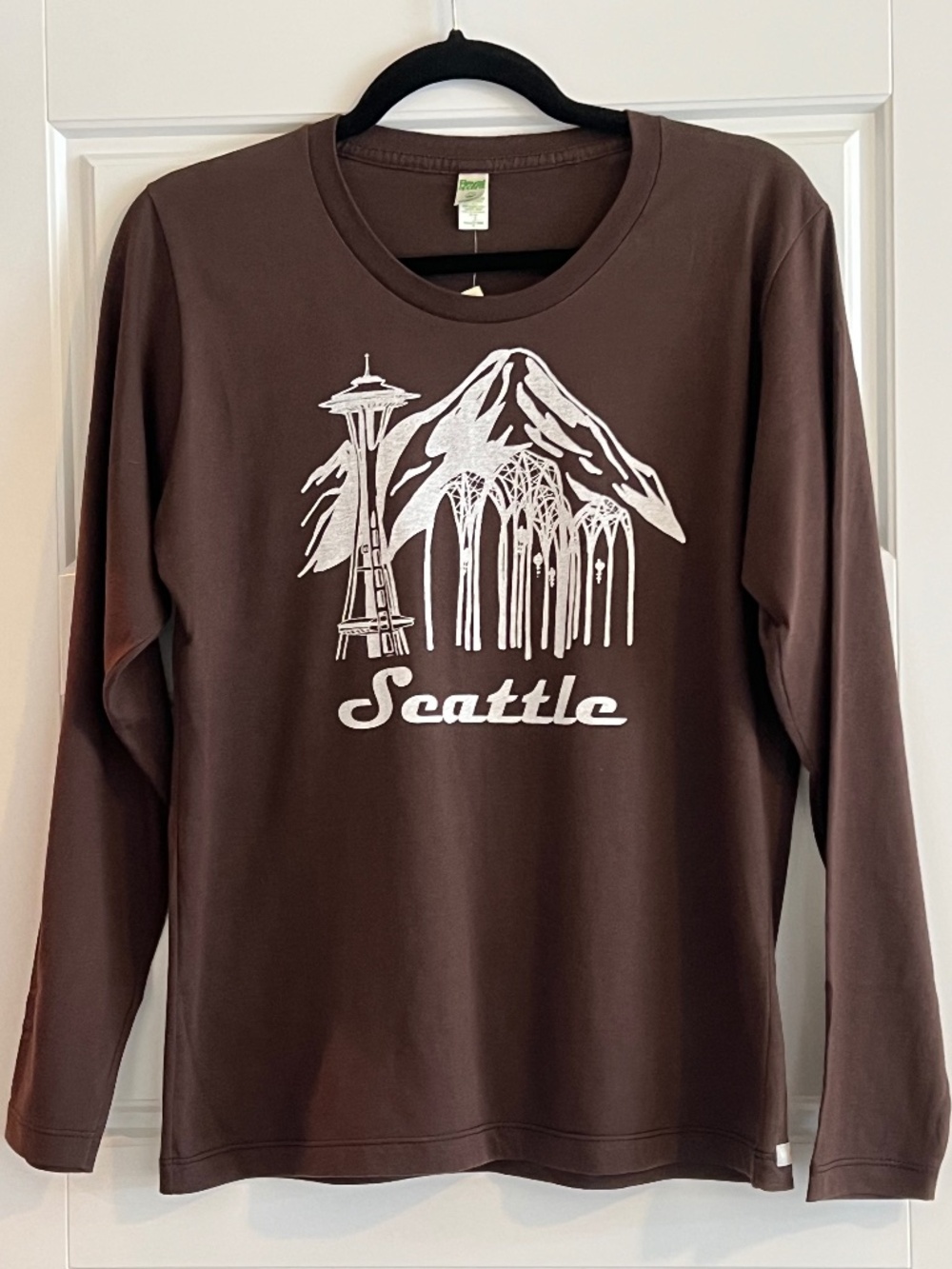 Royal Apparel Brown Organic Cotton Seattle Retro Graphic Long Sleeve Tee